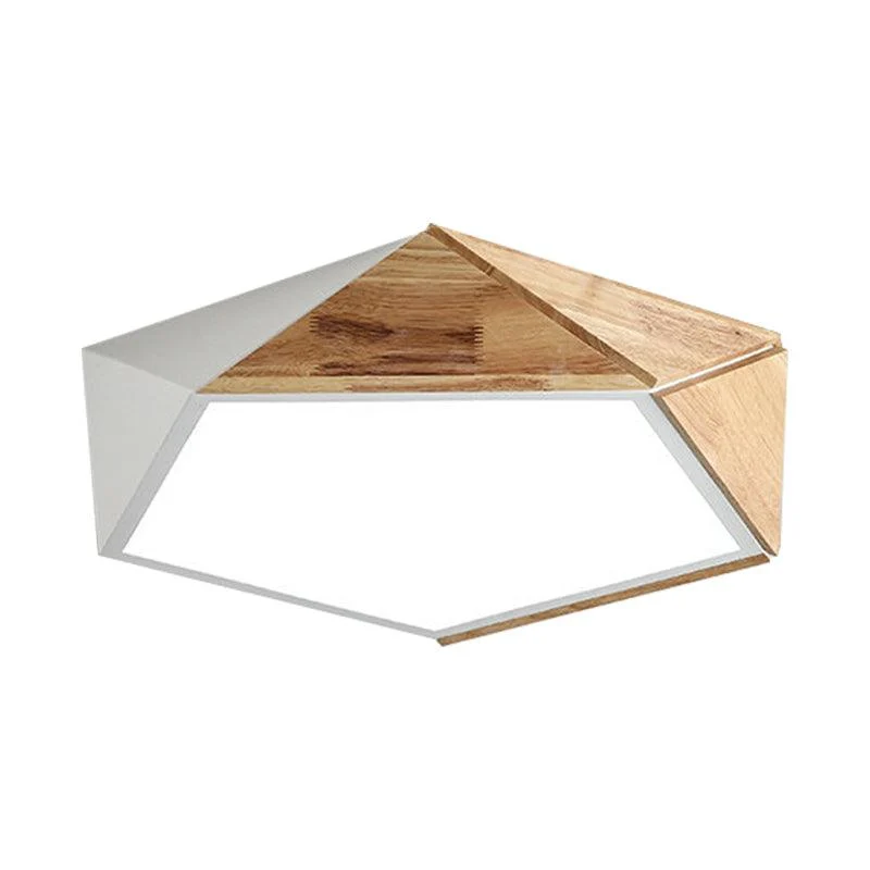 GeoLight – Geometric Flushmount LED Ceiling Light in Metal for Living Rooms -  - #tag1#