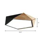 GeoLight Geometric Flushmount LED Ceiling Light in Metal for Living Rooms tag1