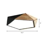 GeoLight Geometric Flushmount LED Ceiling Light in Metal for Living Rooms tag1