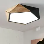 GeoLight Geometric Flushmount LED Ceiling Light in Metal for Living Rooms tag1