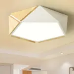 GeoLight Geometric Flushmount LED Ceiling Light in Metal for Living Rooms tag1