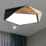 GeoLight Geometric Flushmount LED Ceiling Light in Metal for Living Rooms tag1