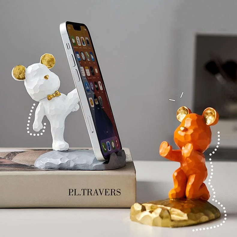 Geometric Bear Phone Holder - Homeko