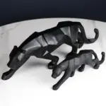 GeometricBlackPantherSculpture Homeko2