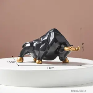 Geometric Bull Figurines