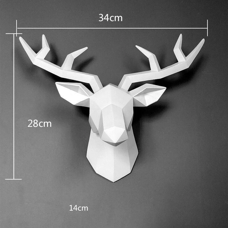 Geometric Deer Mount - Homeko