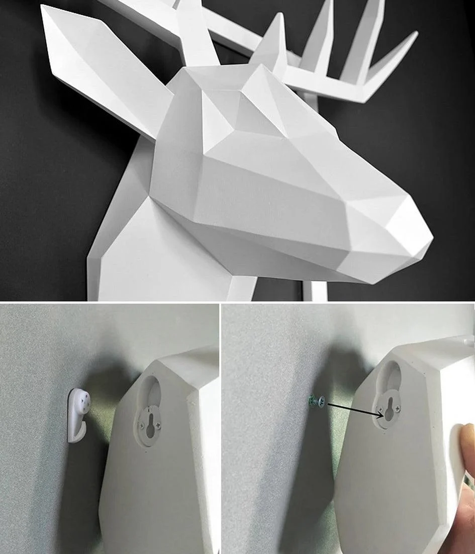 Geometric Deer Mount - Homeko