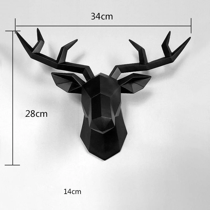 Geometric Deer Mount - Homeko