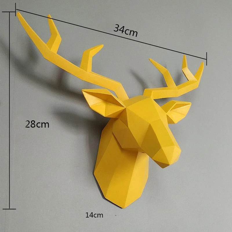 Geometric Deer Mount - Homeko