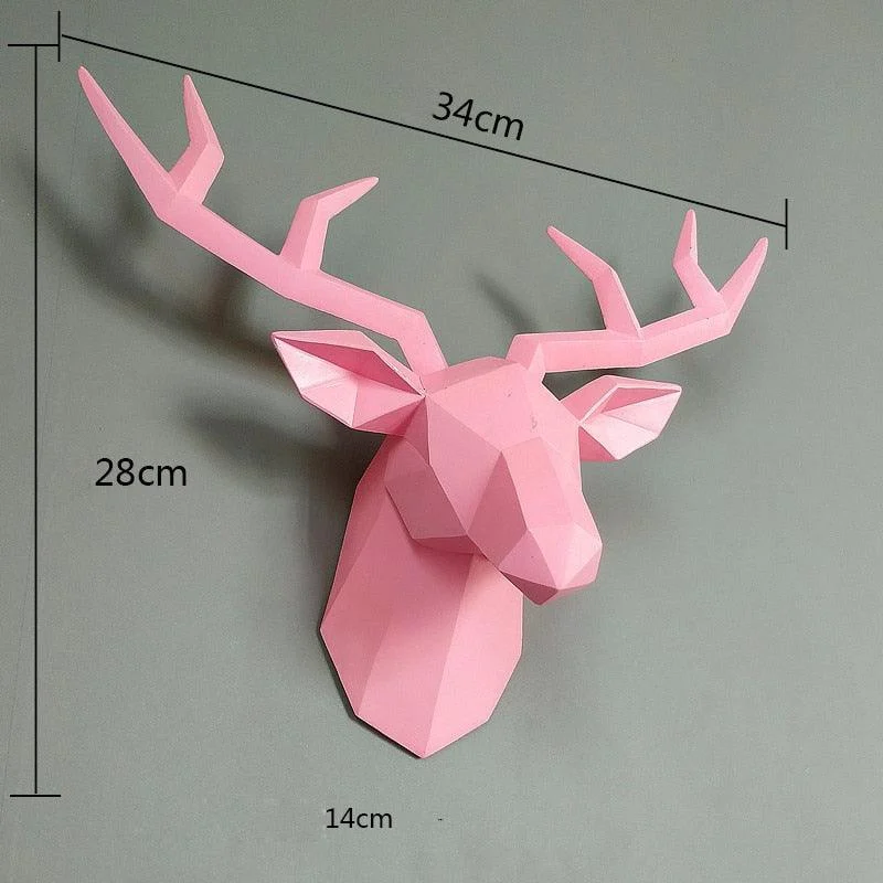 Geometric Deer Mount - Homeko