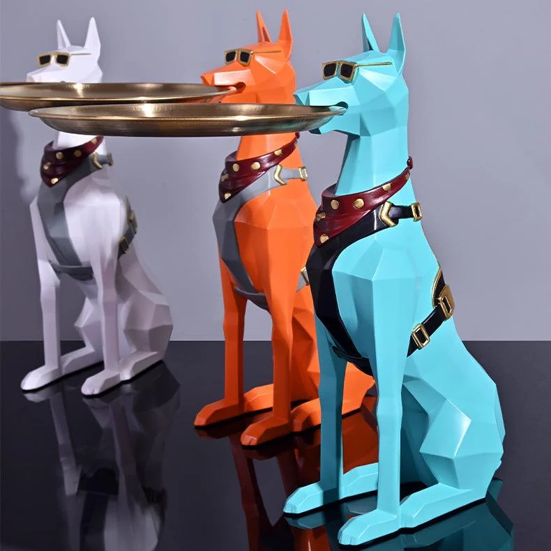 Geometric Doberman Key Tray - Homeko