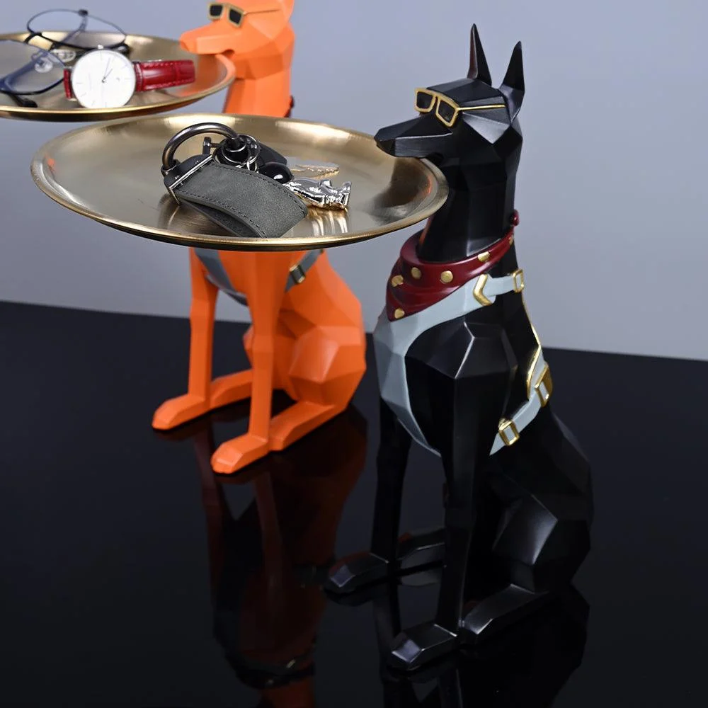 Geometric Doberman Key Tray - Homeko