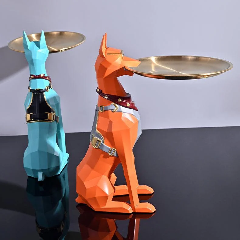 Geometric Doberman Key Tray - Homeko