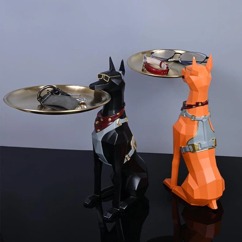 Geometric Doberman Key Tray - Homeko