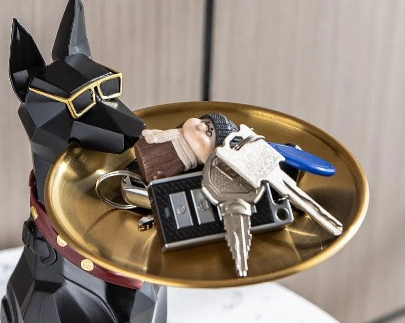 Geometric Doberman Key Tray - Homeko