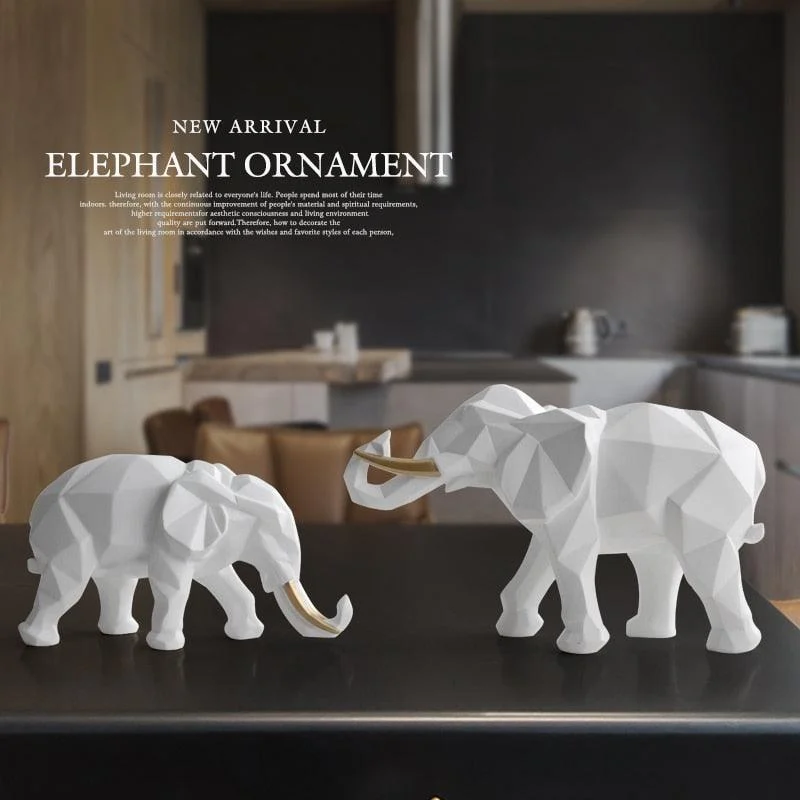 Geometric Elephant Ornament - Homeko