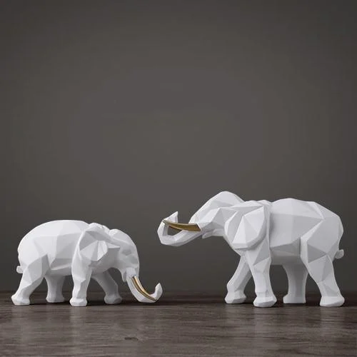 Geometric Elephant Ornament - Homeko