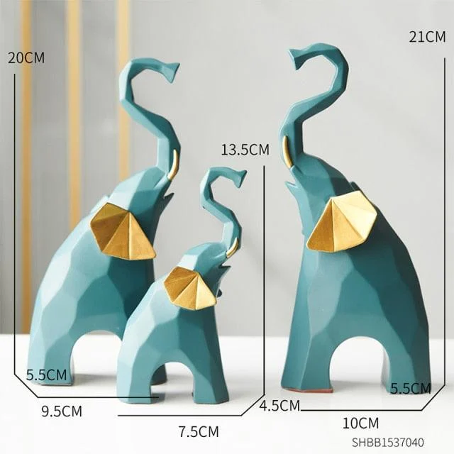 Geometric Elephant Sculpture - Homeko