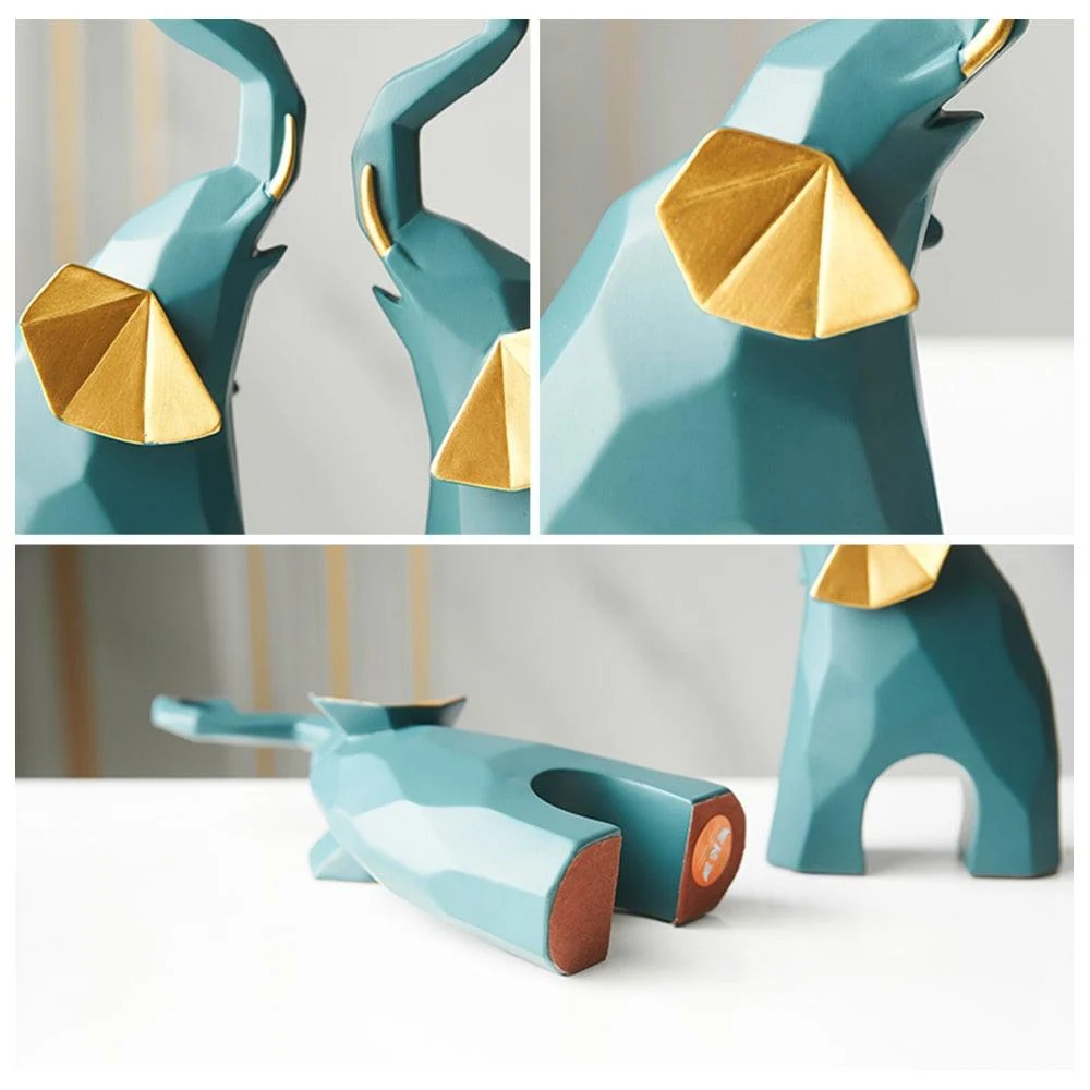 Geometric Elephant Sculpture - Homeko