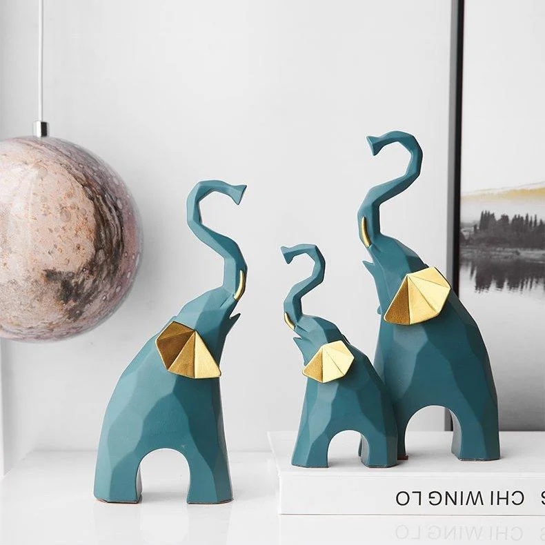 Geometric Elephant Sculpture - Homeko