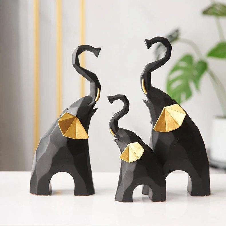 Geometric Elephant Sculpture - Homeko