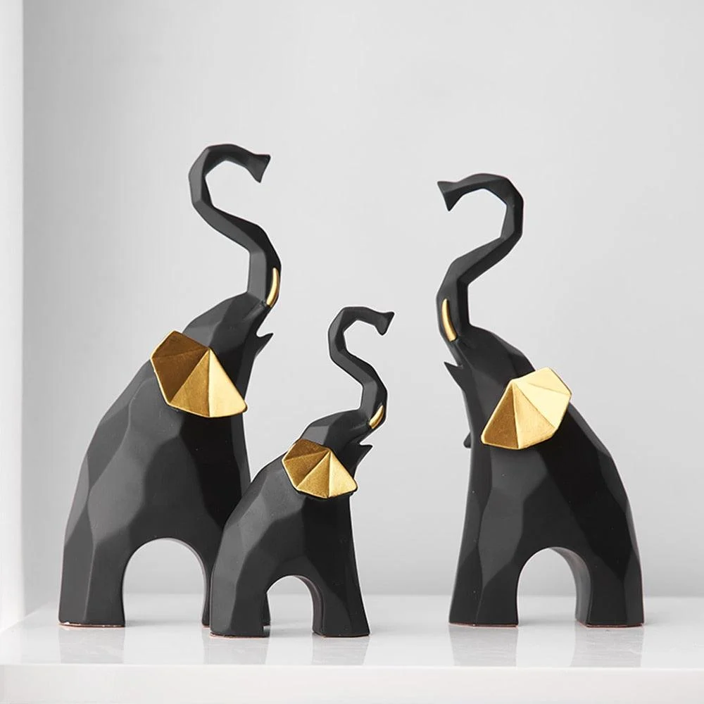 Geometric Elephant Sculpture - Homeko