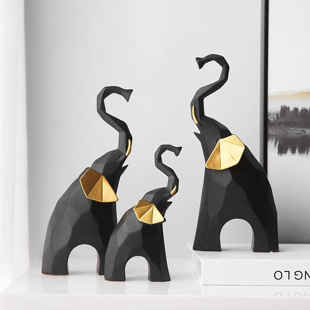 Geometric Elephant Sculpture - Homeko