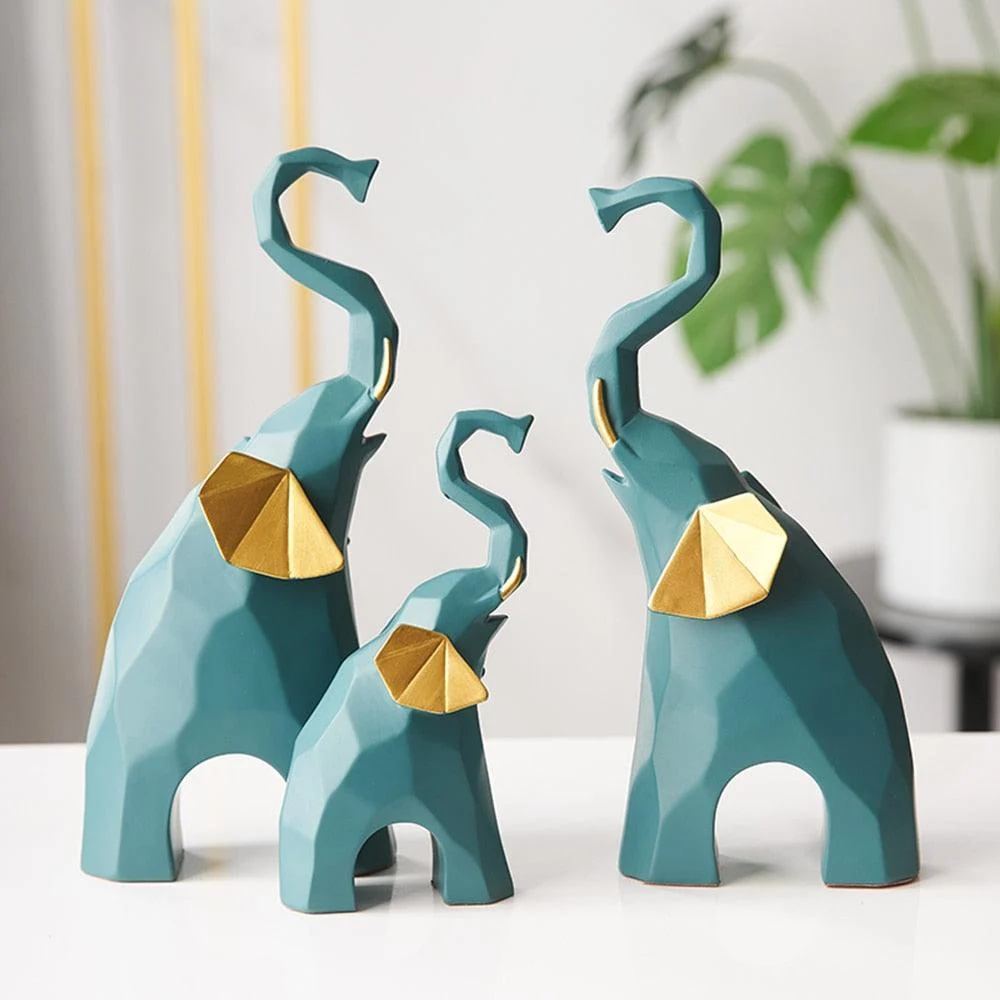 Geometric Elephant Sculpture - Homeko