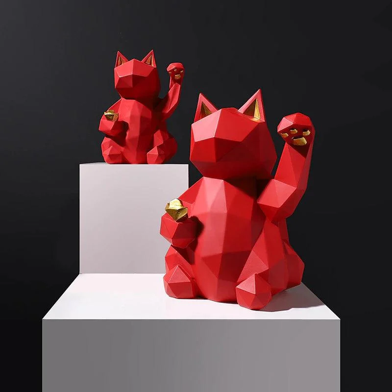 Geometric Maneki Cat - Homeko