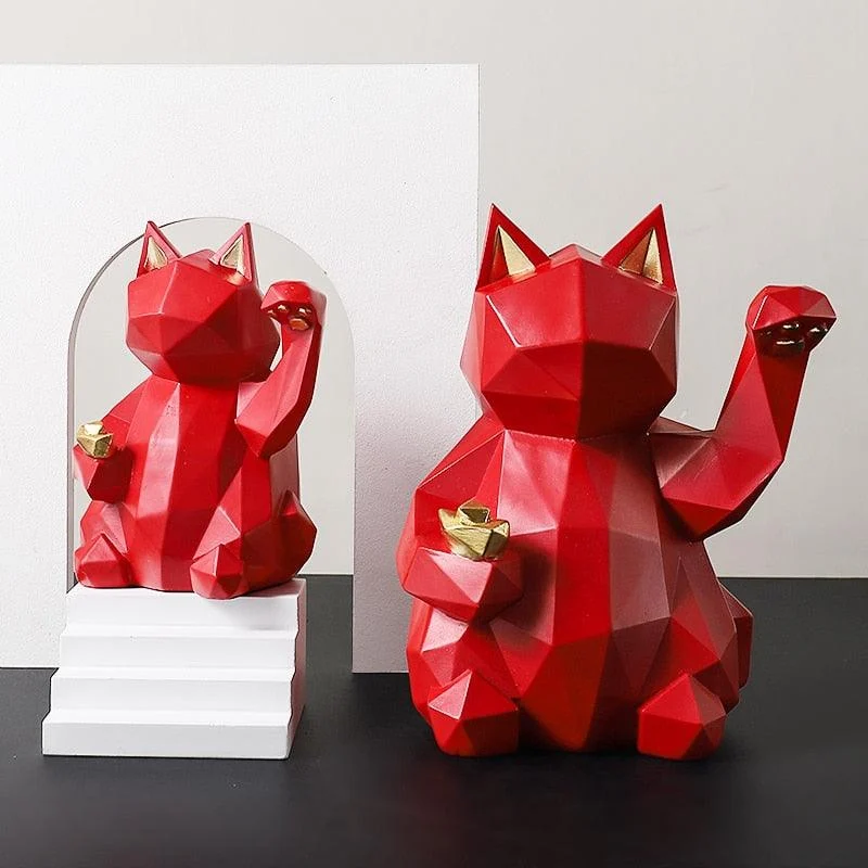 Geometric Maneki Cat - Homeko