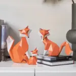 GeometricOrangeFoxFigurine Homeko4