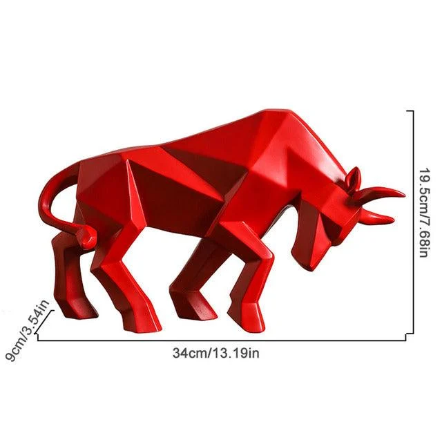 Geometric Raging Bull - Homeko