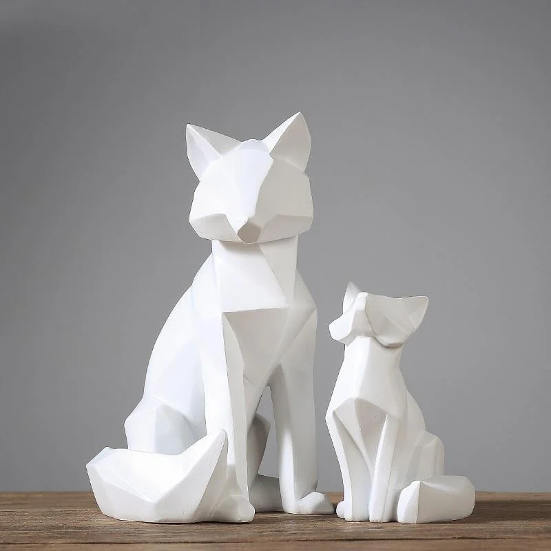 Geometric White Fox - Homeko