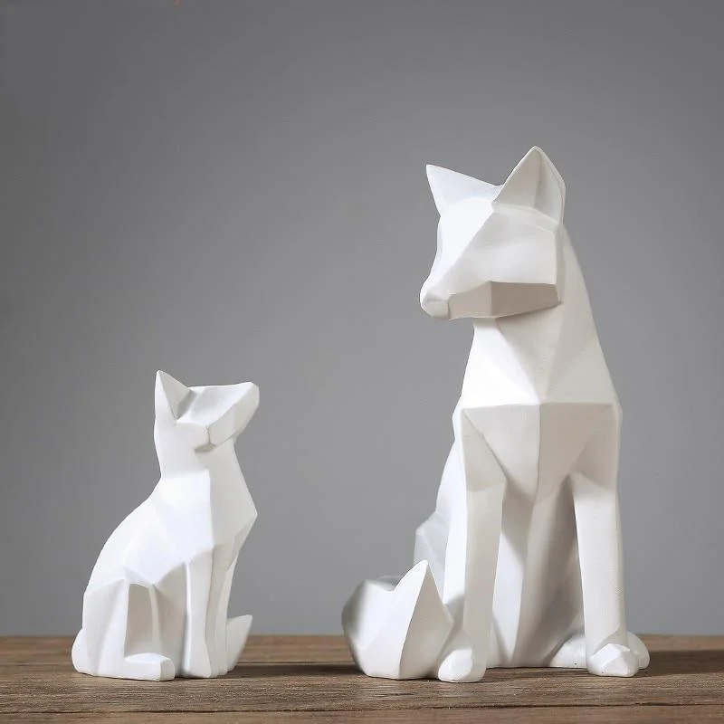 Geometric White Fox - Homeko