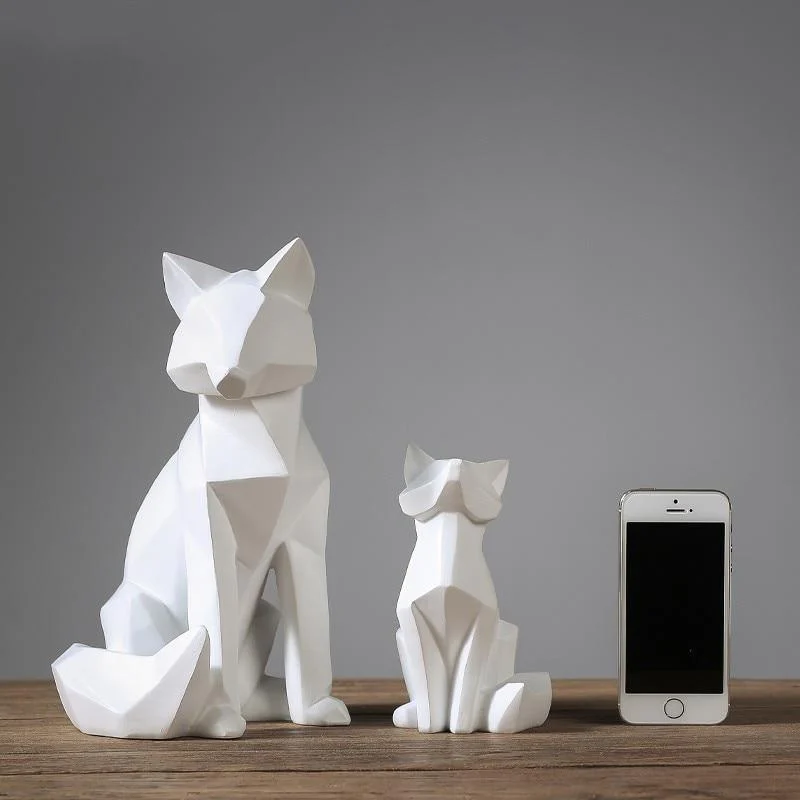 Geometric White Fox - Homeko