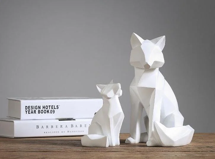 Geometric White Fox - Homeko