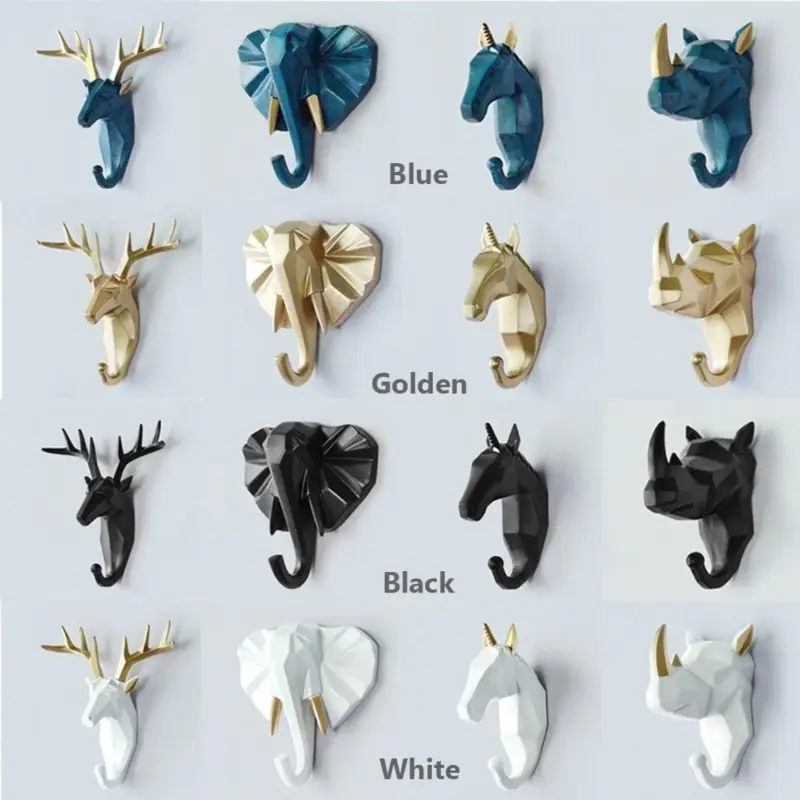 GeometricWildlifeWallHook Homeko5