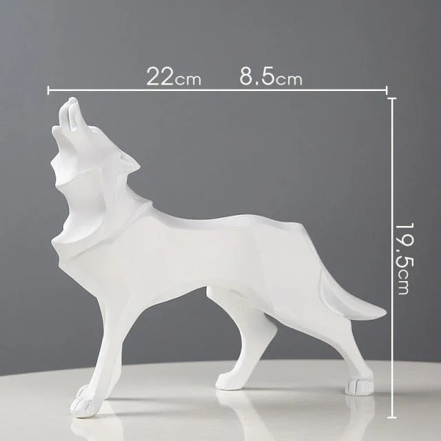 Geometric Wolf Figurines - Homeko