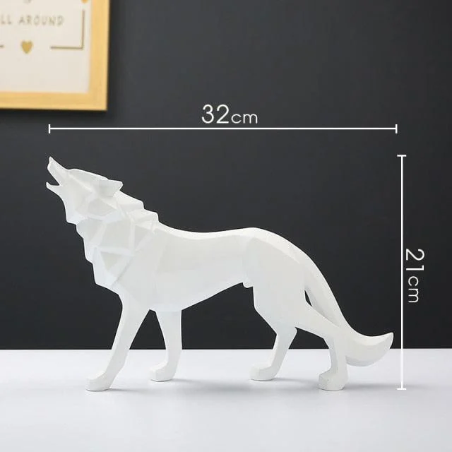 Geometric Wolf Figurines - Homeko