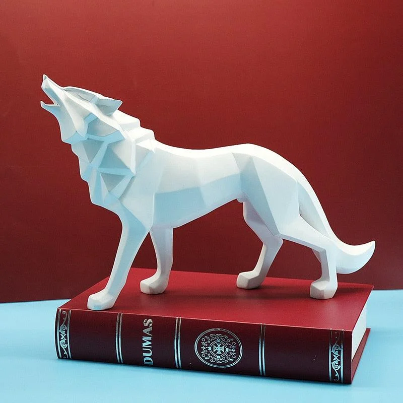 Geometric Wolf Figurines - Homeko