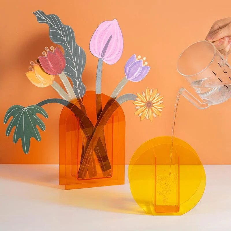 Geometric Colorful Acrylic Flower Vase -  - #tag1#