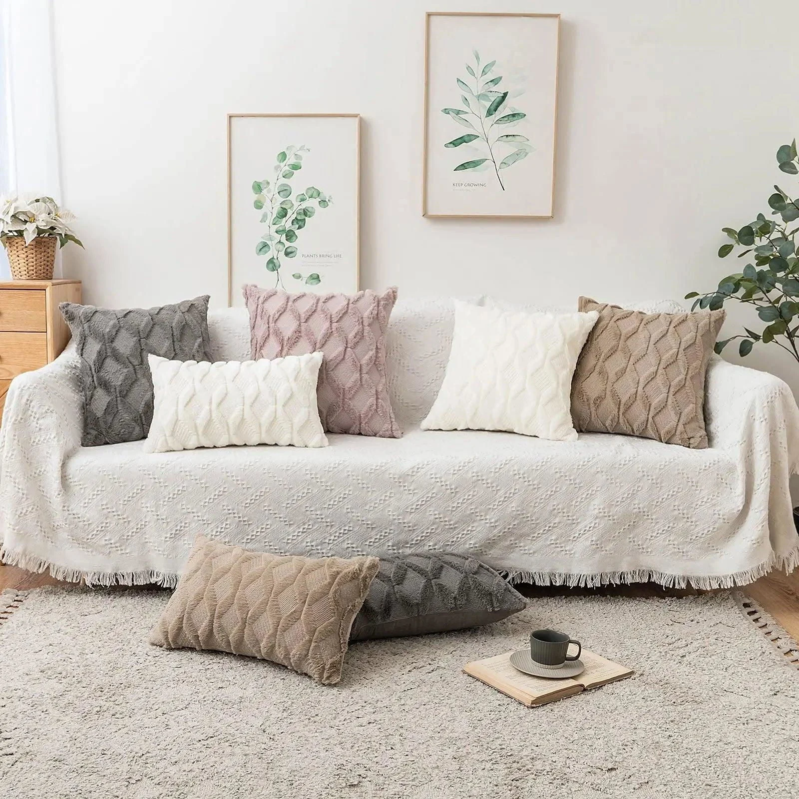 Geometric Cushion Cover for Stylish Sofa Décor -