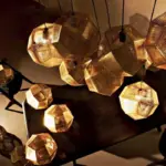 Geometric Globe Metal Mesh Gold Silver Industrial Pendant Light tag1