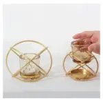Geometric Gold Candelabrume Romantic Table Decor