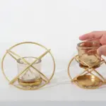 Geometric Gold Candelabrume Romantic Table Decor