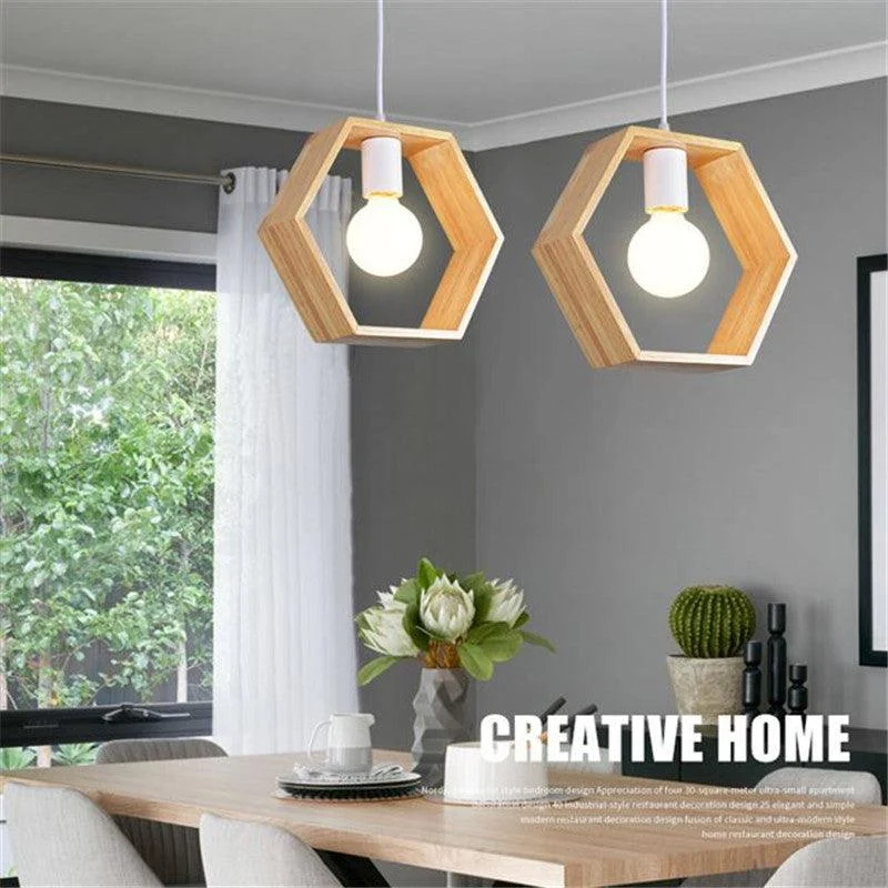 Geometric Hanging Wooden Lights -  - #tag1#