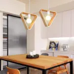 Geometric Hanging Wooden Lights tag1