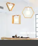 Geometric Hanging Wooden Lights tag1
