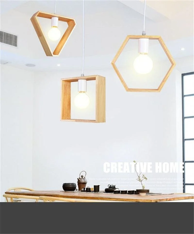 Geometric Hanging Wooden Lights -  - #tag1#