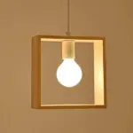 Geometric Hanging Wooden Lights tag1